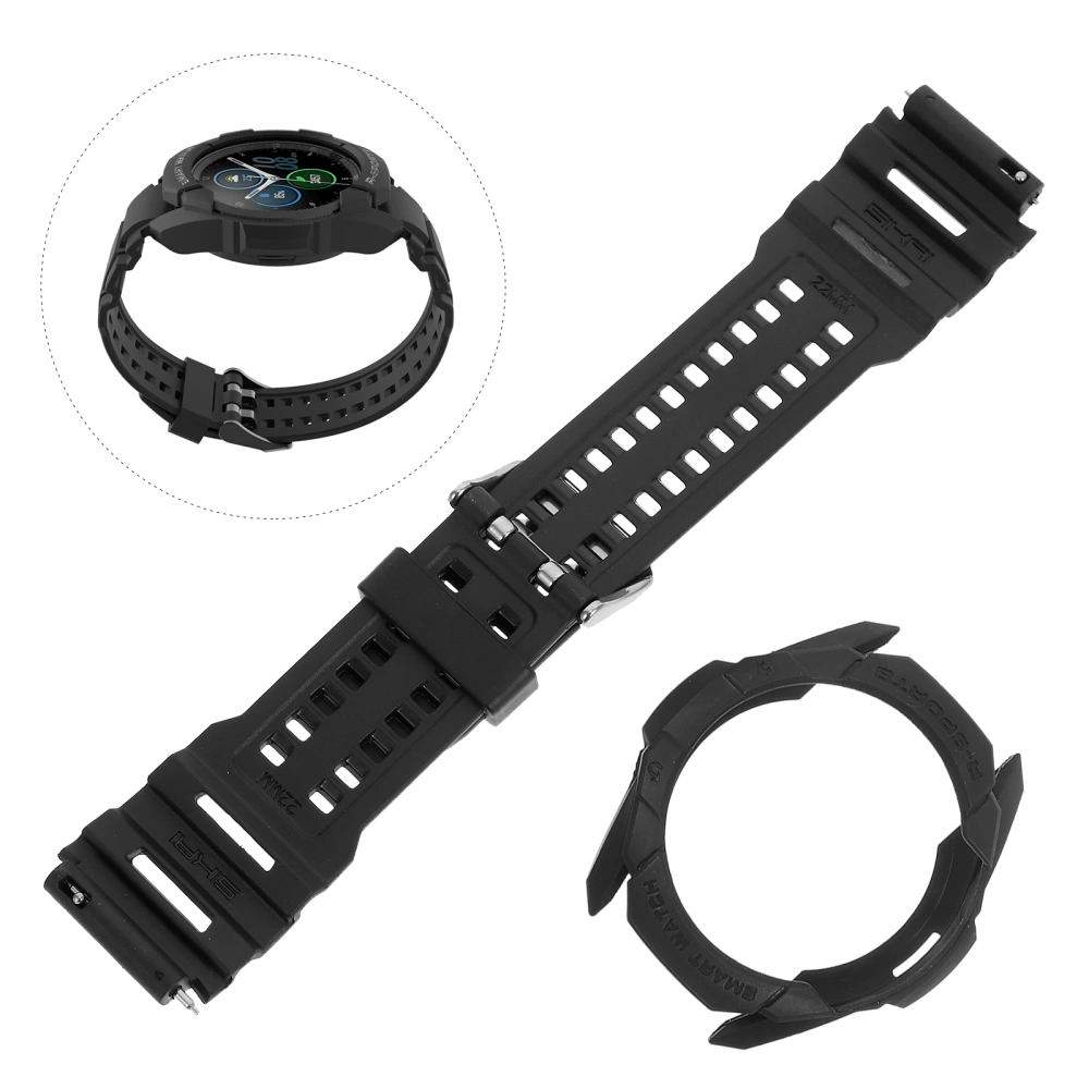 1 Set Watch Bumper Case and Watch Replacement Strap Compatible with watch3 46mm