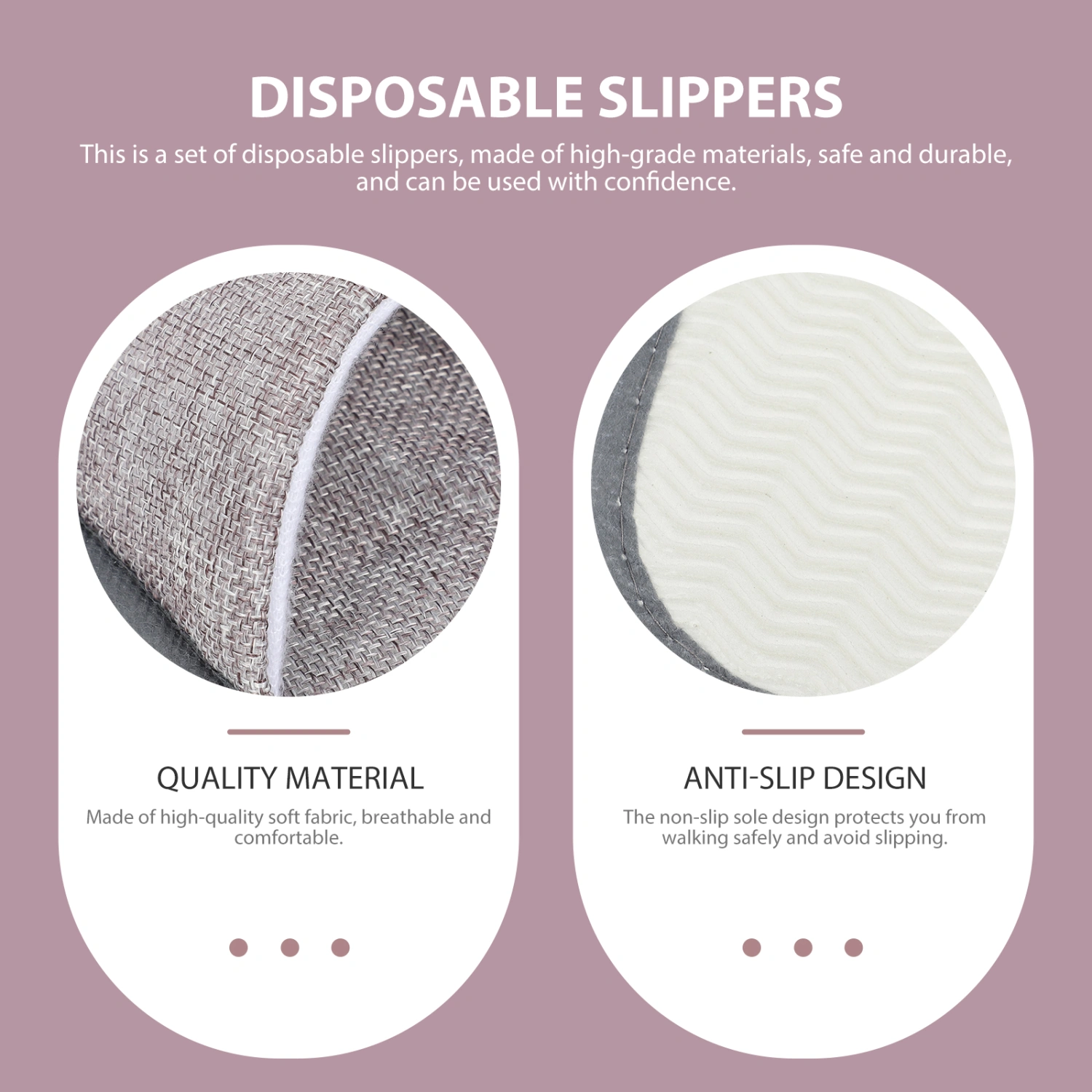 6Pairs Disposable Slippers Party Indoor Slippers Convenient Hotel Guest Shoes