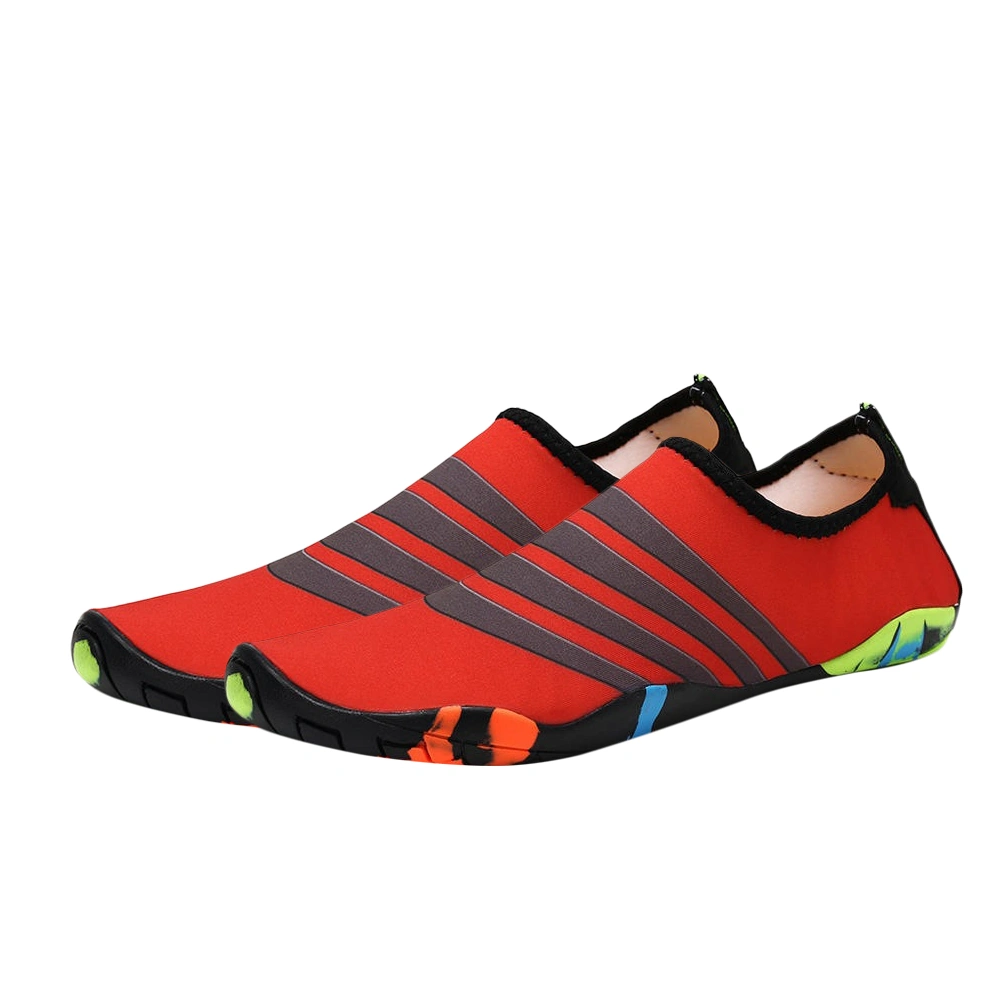 1 Pair Couples Non-slip Snorkeling Swimming Shoes Underwater Diving Shoes for Women (Red Size 39 EU39 US7 UK6)