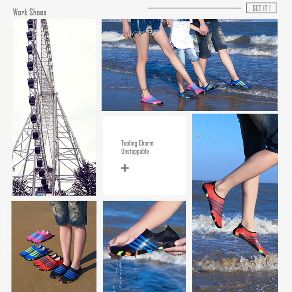 1 Pair Couples Non-slip Snorkeling Swimming Shoes Underwater Diving Shoes for Women (Red Size 39 EU39 US7 UK6)