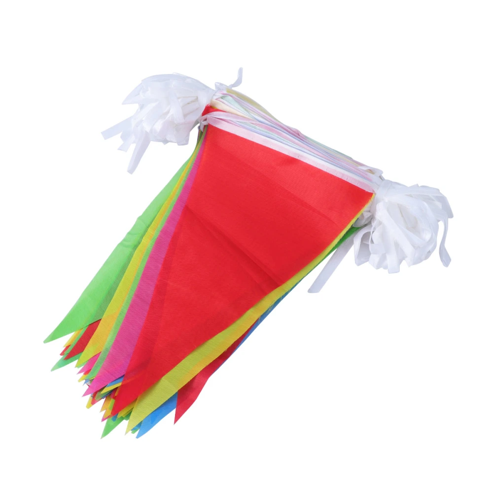 38 Meters Triangle Banner Flags Outdoor Party Pennant Multicolor Flags for Festival Decor Celebration Events