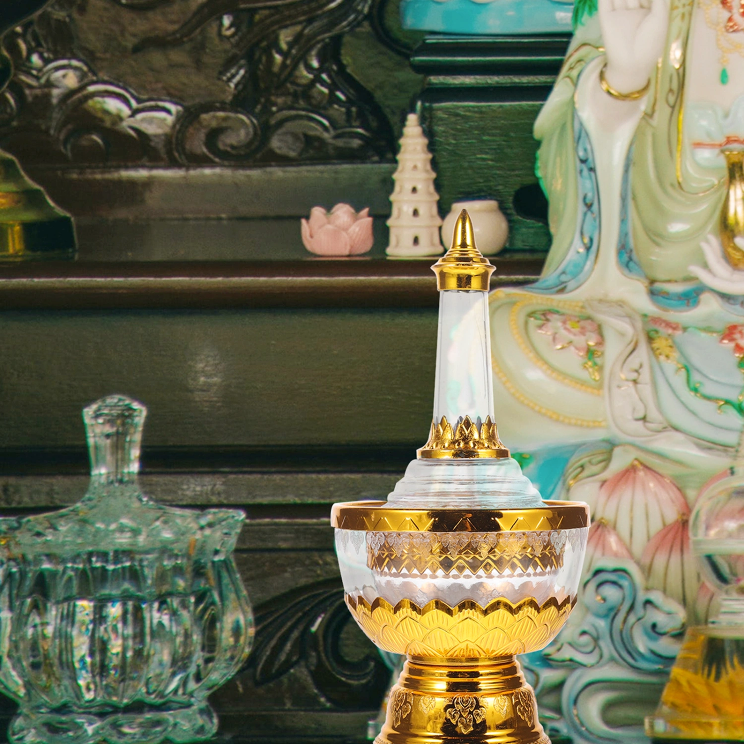 1 Set Buddhist Sacrifice Cup Ritual Buddhist Offering Water Cup Buddha Offering Bottle