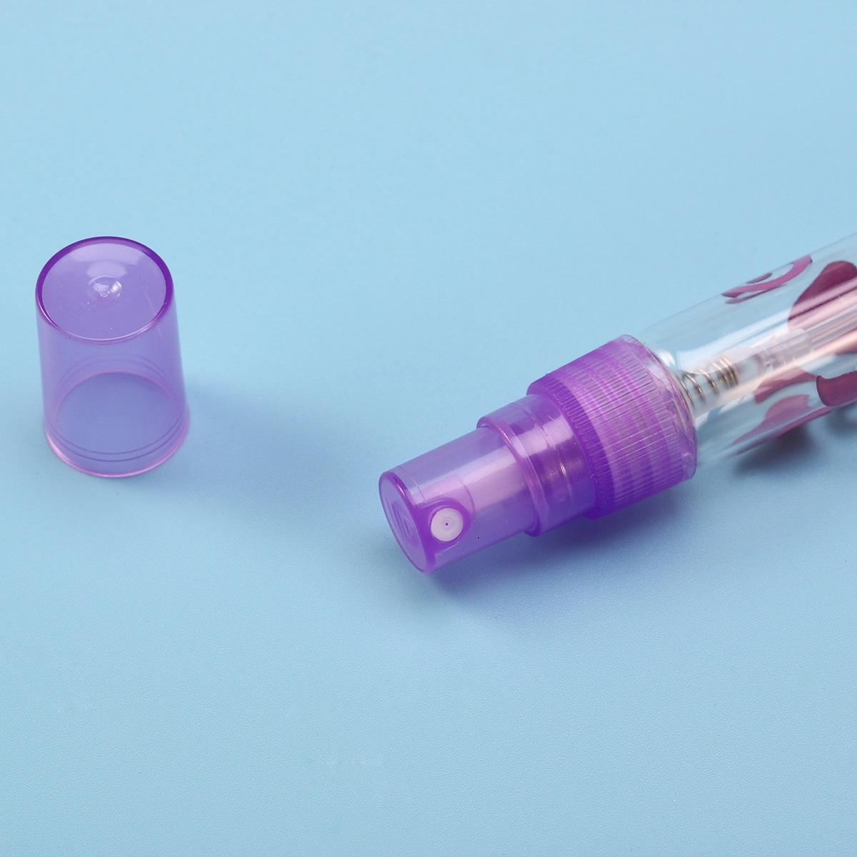 10ml Portable Glass Tube Printed Empty Perfume Bottle for Traveling (Purple)