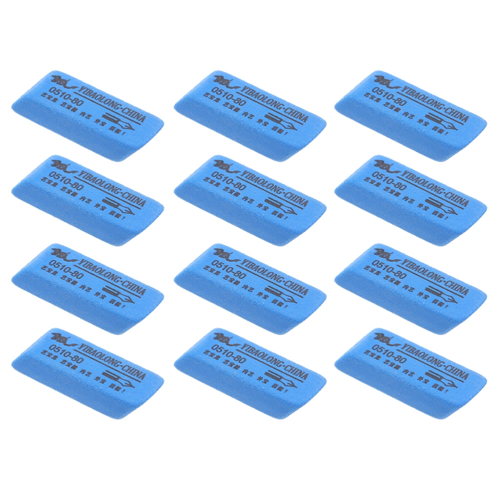 12pcs Guitar Cleaners String Care Erasers for Cleaning Guitar Bass Blue