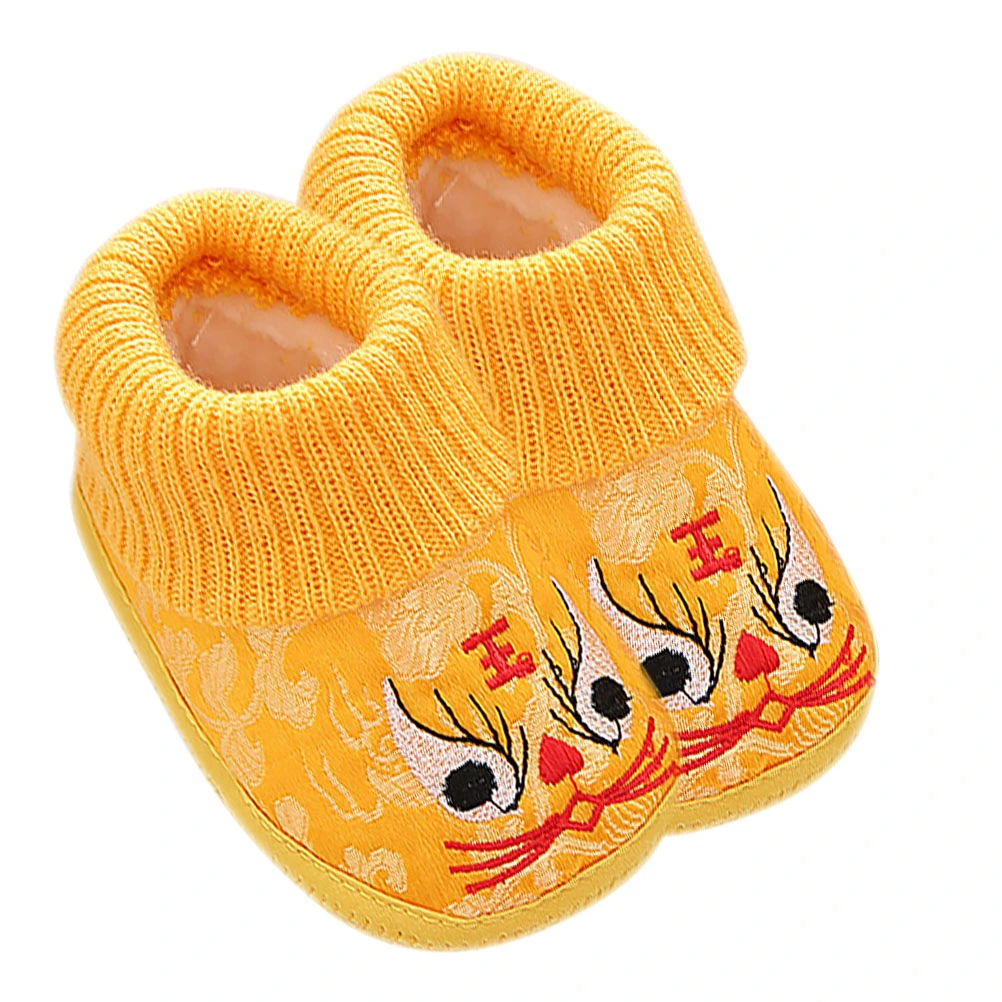 1 Pair of Winter Shoes Children Warm Shoes Embroidered Casual Footwear for Kid