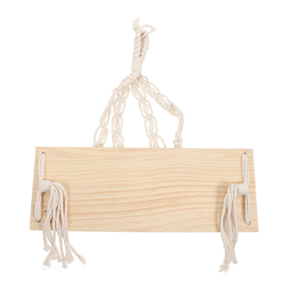 1pc Cotton Rope Hanging Shelf Wooden Shelf Wall Shelf for Bonsai Flower Pot