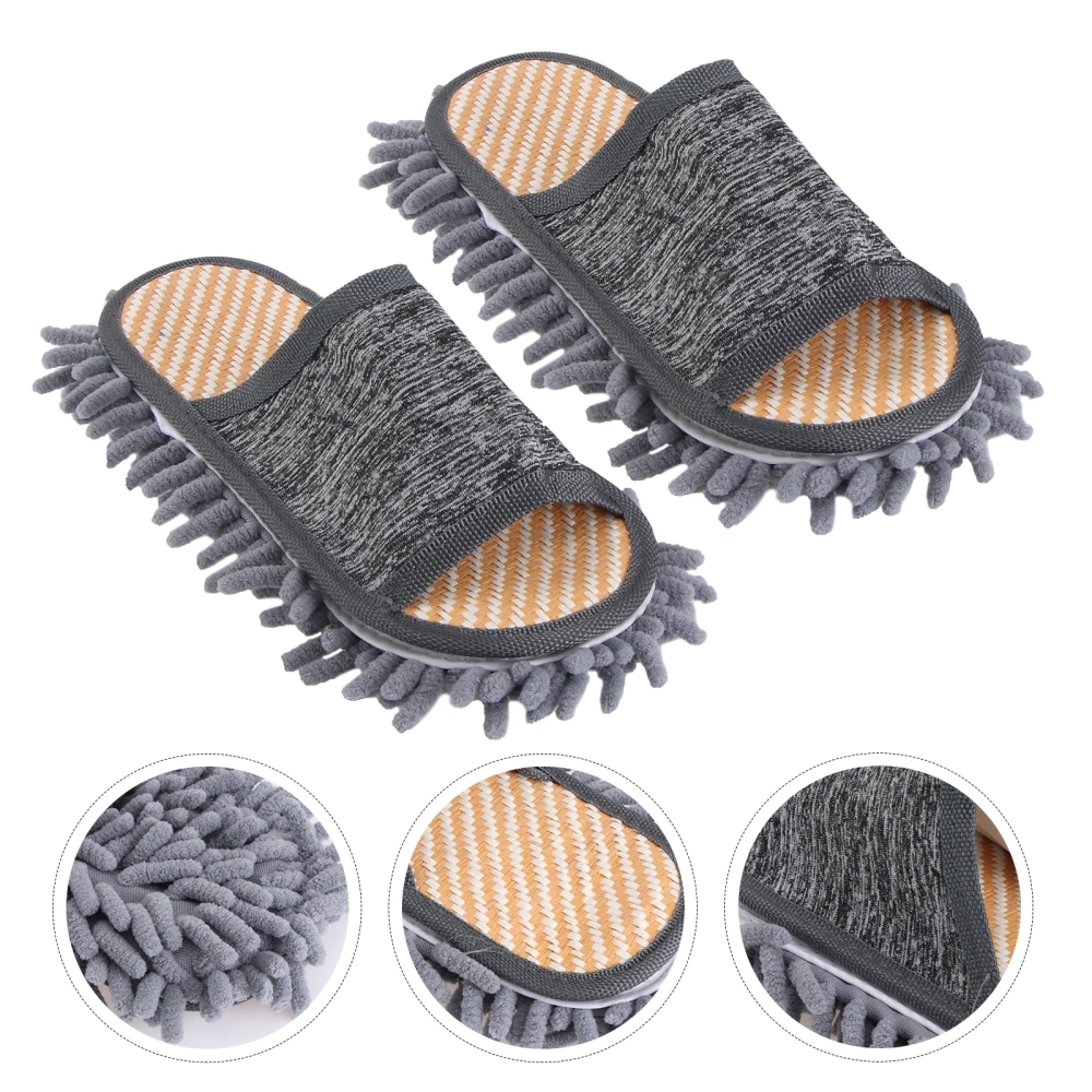 1 Pair Summer Indoor Slippers Convenient Floor Cleaning Slippers Floor Slippers