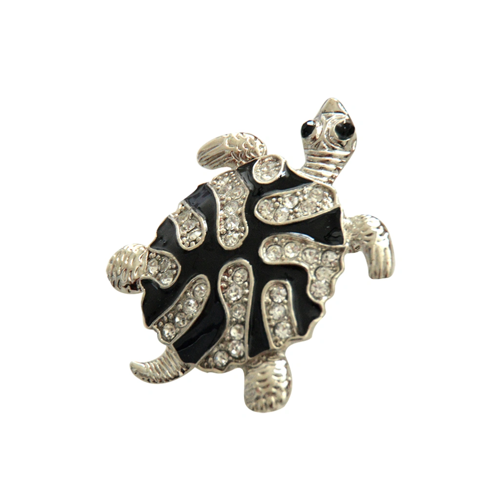 Funny Crystal Rhinestone Brooch Turtle Shaped Lapel Pin Delicate Lapel Pin Jewelry Accessories for Women