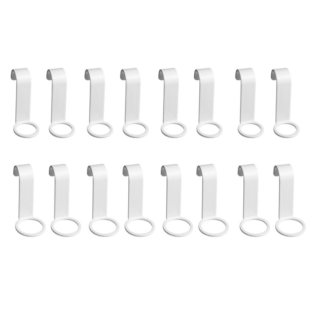 16PCS Wall Mounted Bottle Hanger Bathroom Bottle Hanging Rack Toilet Plastic Storage Rack (White)