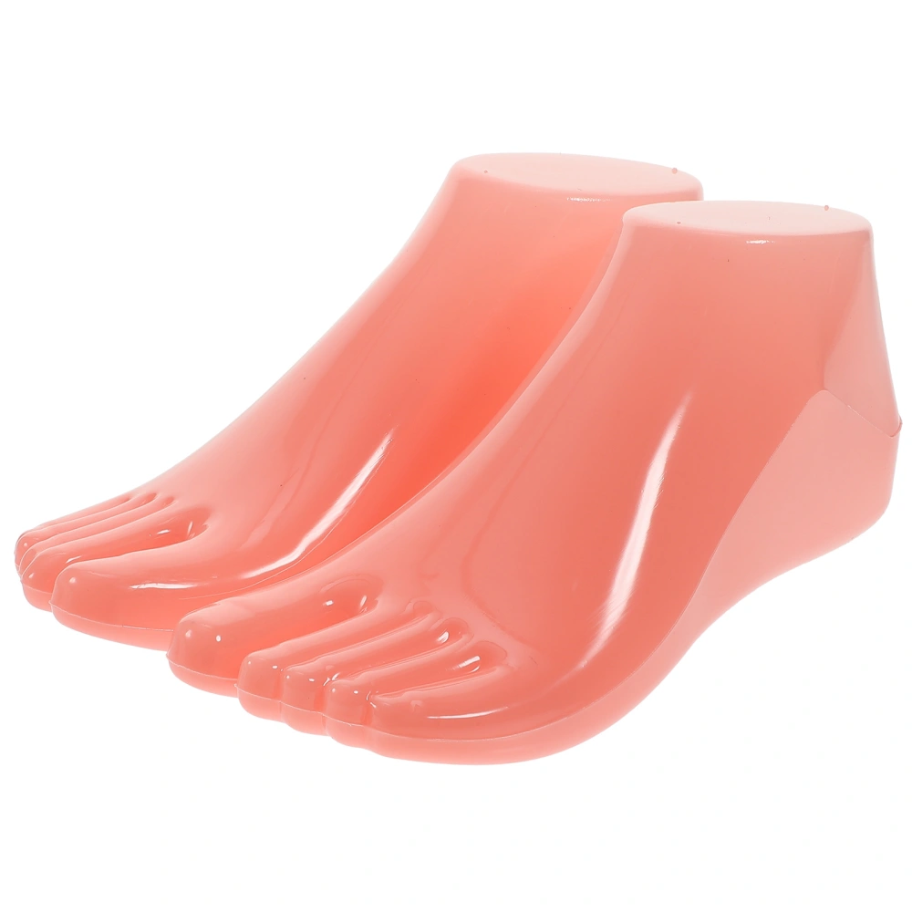 1 Pair Plastic Women Female Feet Mannequin Thong Style Foot Model for Shoes Sandals Socks Ankle Chains Toe Rings Display