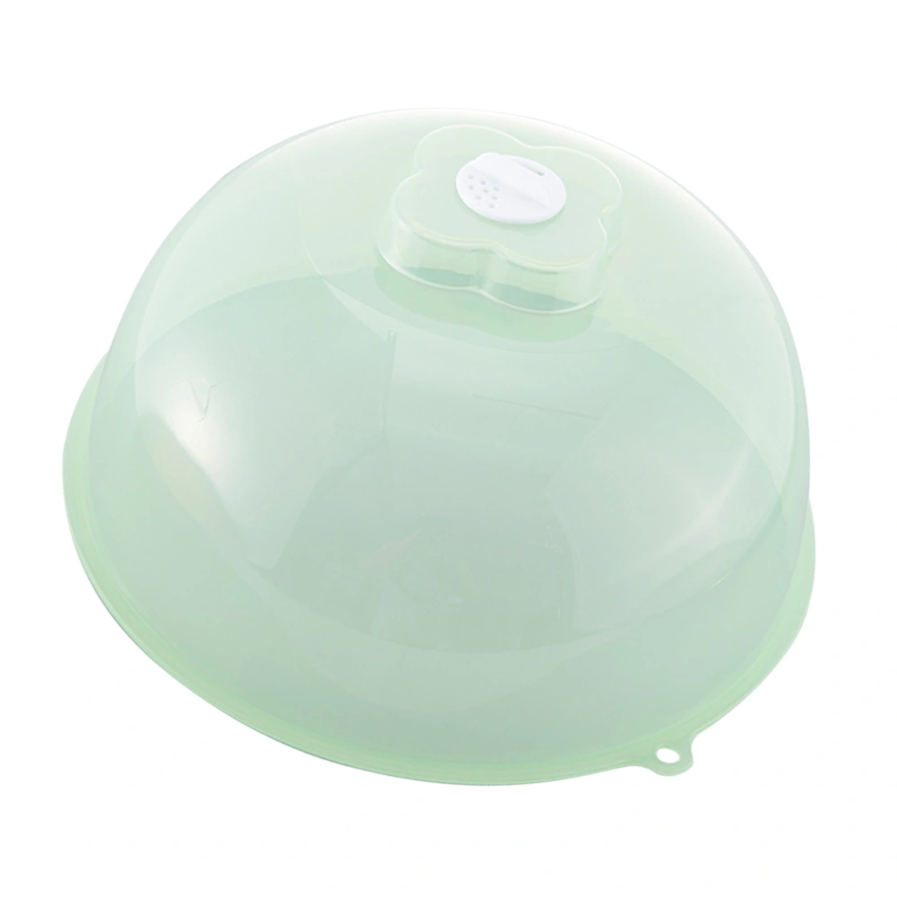 Plastic Food Cover Tent Microwave Plate Cover Dust Cover Round Anti-Splatter Lid for Kitchen (Large, Green)