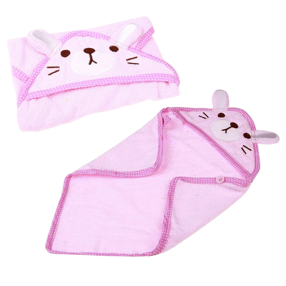 Fast Dry Pet Bath Towel Quickly Absorbing Water Bath Robe for Dog and Cat Size M (Pink)