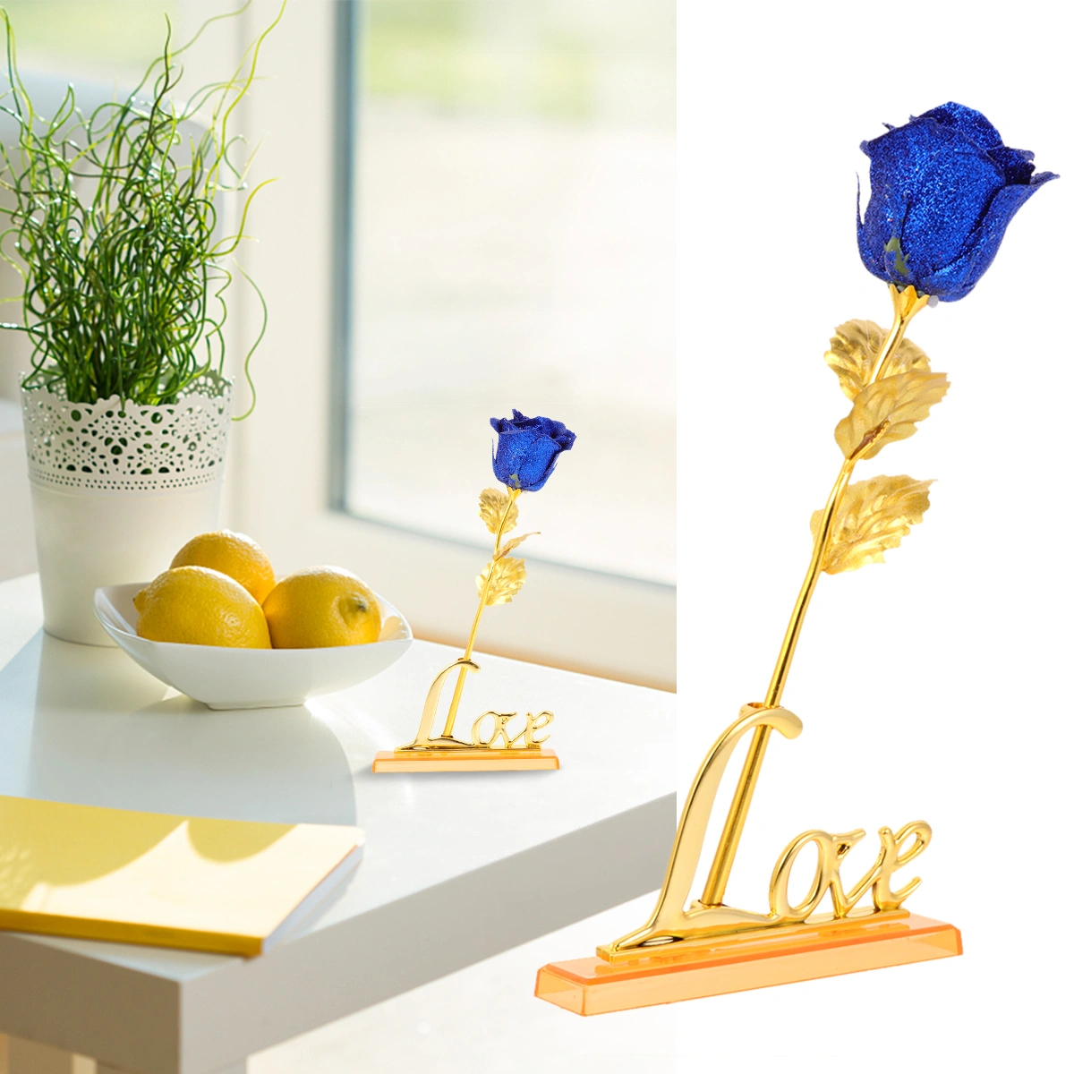 1 Set Rose Love Alphabet Adornment Desktop Ornament Delicate Valentine Gift