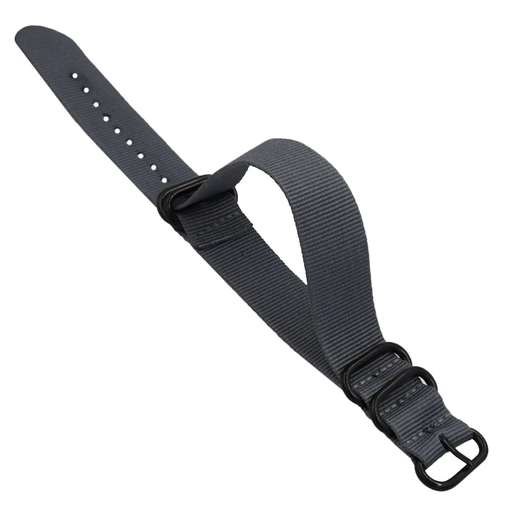 1pc Nylon Watch Strap Watch Replacing Band Wrist Watch Strap Adjustable Watchstrap Alternative Wrist Strap 24mm Grey