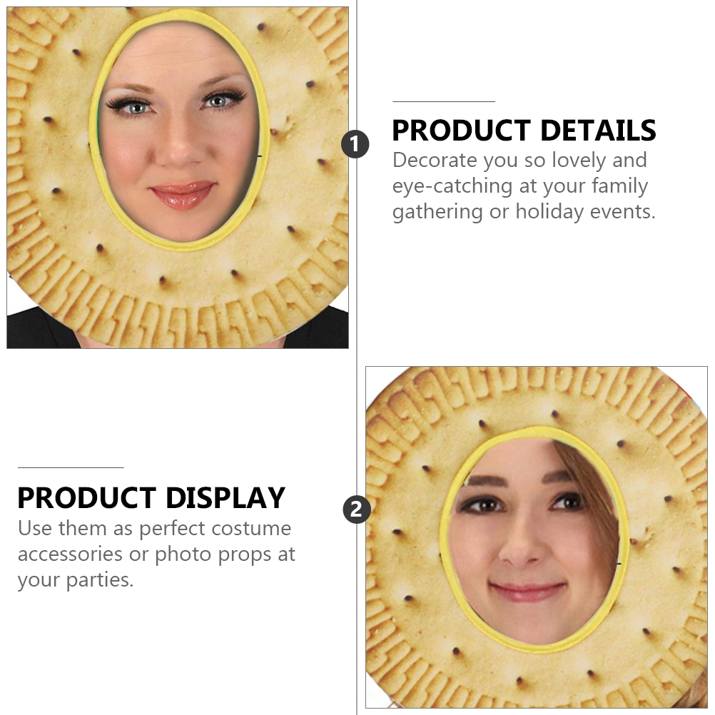 Holiday Festival Party Performance Funny Cookie Biscuits Hat Headgear