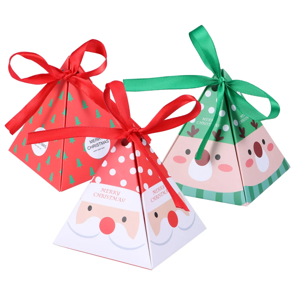 30pcs Christmas Paper Boxes Party Favors Gift Treats Candy Chocolate Goodies Boxes Party Supplies