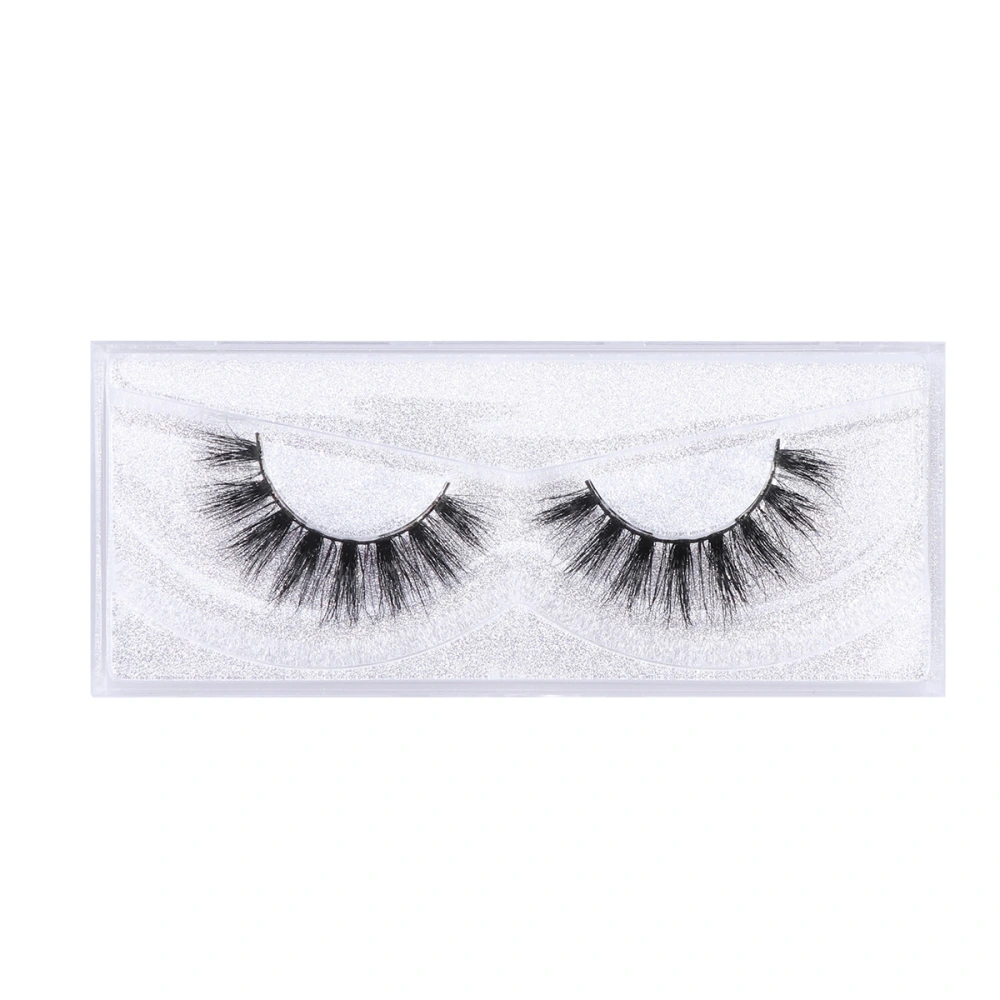 1 Pair 3D Imitation Mink Fur Eyelashes Siberian Dense Long Hand-made Reusable Eyelashes Natural Look for Women Makeup(10)