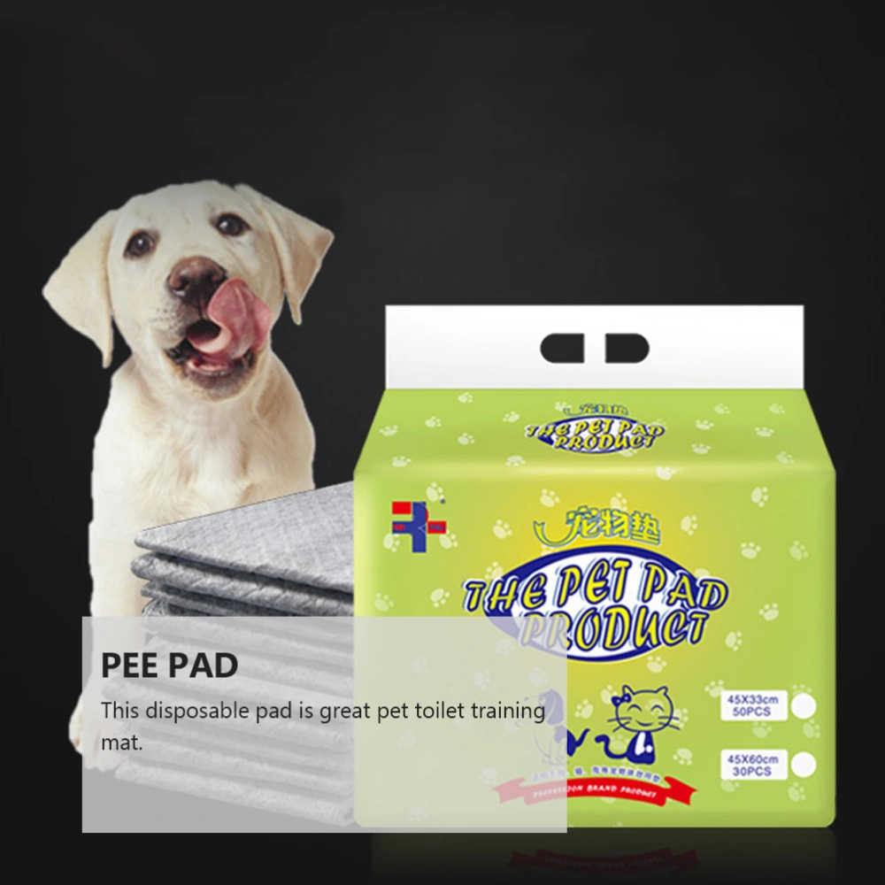 30Pcs Disposable Pet Pee Pad Thicken Pet Training Mat Pet Supply 60x45cm (White)