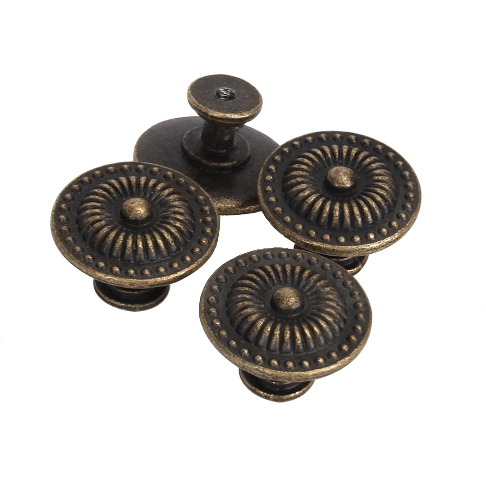 4 PC Classic Kitchen Cabinet Pulls Antique Bronze Drawer Dresser Cupboard Knobs Handles with 24 MM Screw