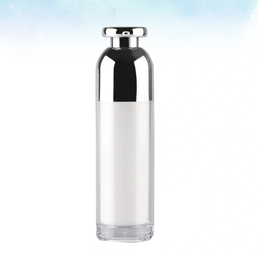 50ml Empty Essential Oil Perfume Sample Refillable Bottles Acrylic Lotion Dispenser Practical Pump Bottle for Makeup Perfume Travel (Sliver)