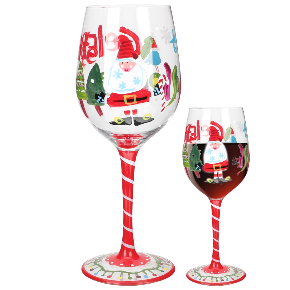 Christmas Wine Glass Household Wine Cup Decorative Cocktail Glass Party Accessory