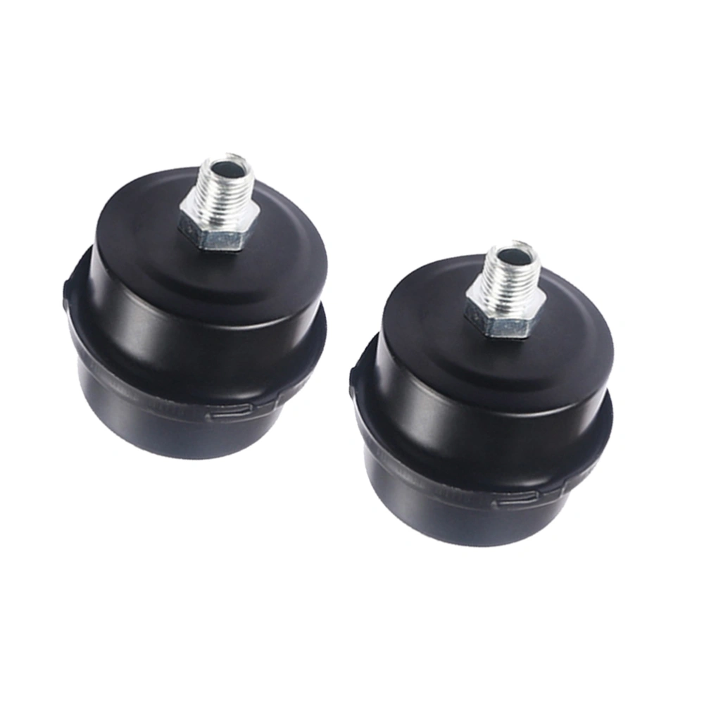 2pcs Black Iron Shell Air Noise Intake Filter Muffler Silencer 1/2 Inch Thread For Oil Free Air Compressor Inlet Parts