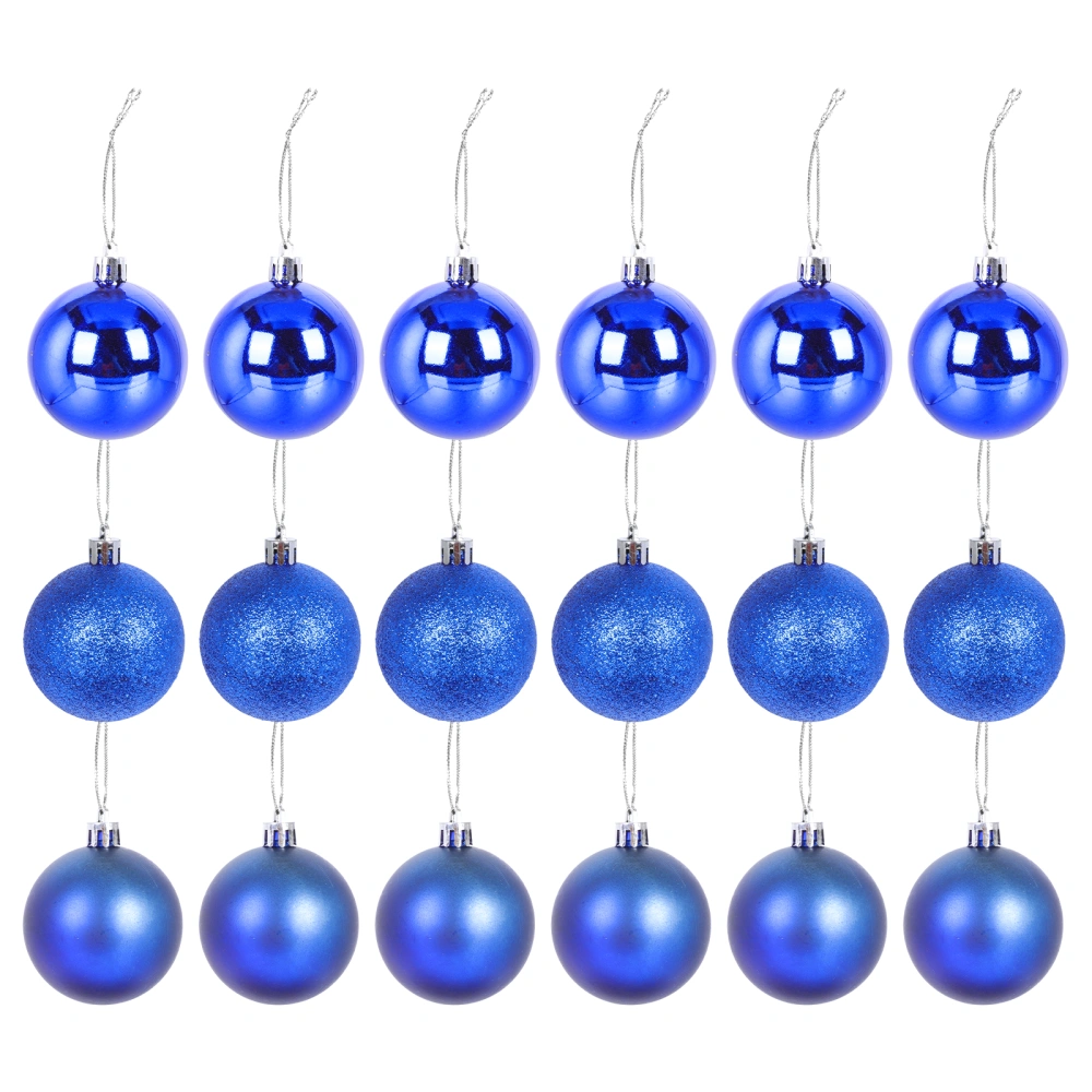 18PCS Xmas Electroplating Hanging Ball Lovely Christmas Tree Decorative Pendant