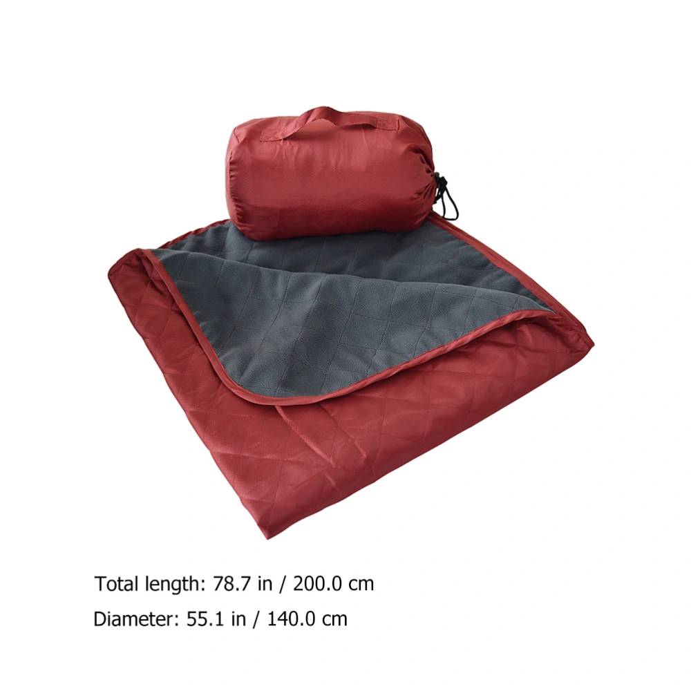 Outdoor Camping Blanket Warm Fleece Nap Blanket Moisture-proof Picnic Mat