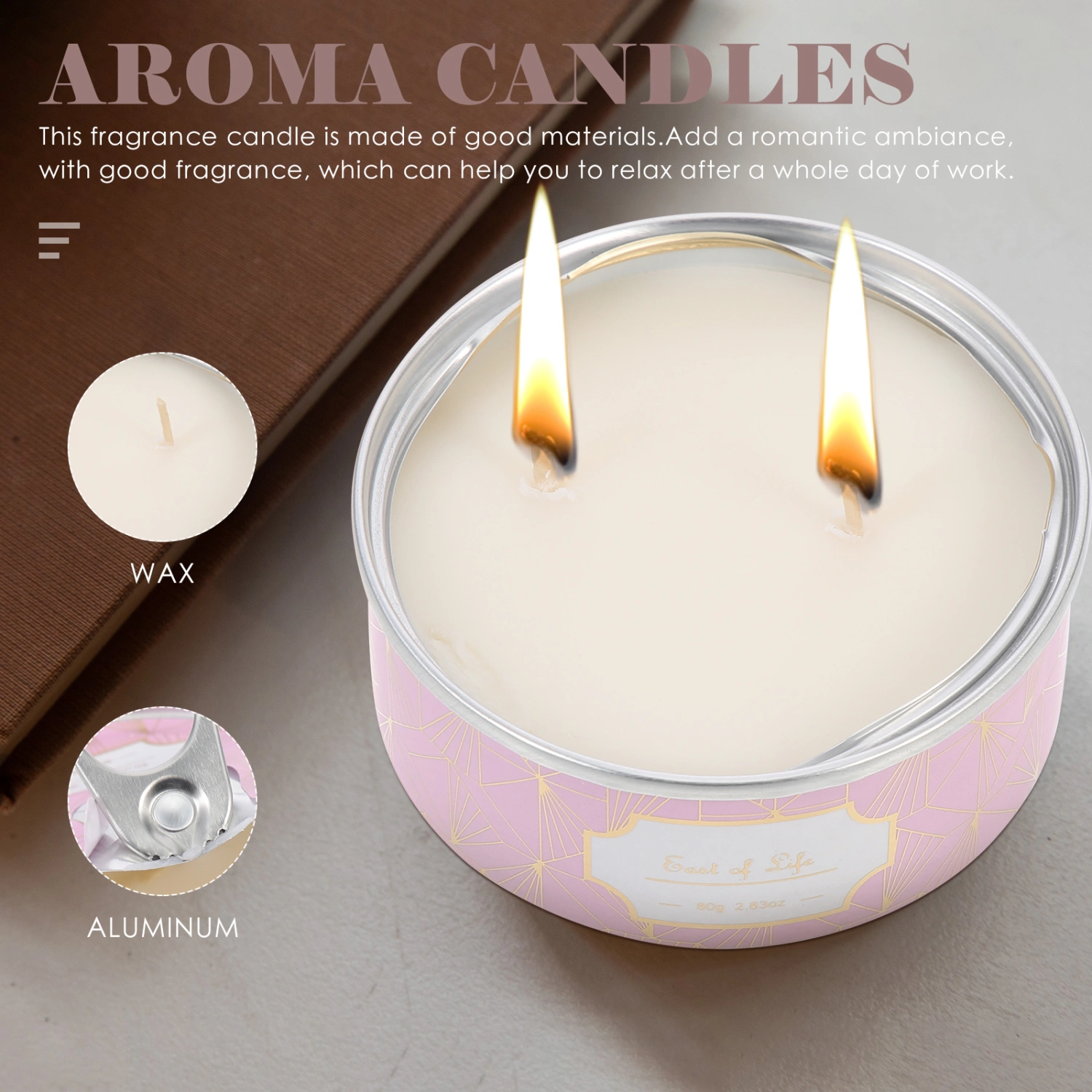Soybean Wax Aroma Candle Decorative Aroma Candle Prop Desktop Scented Candle