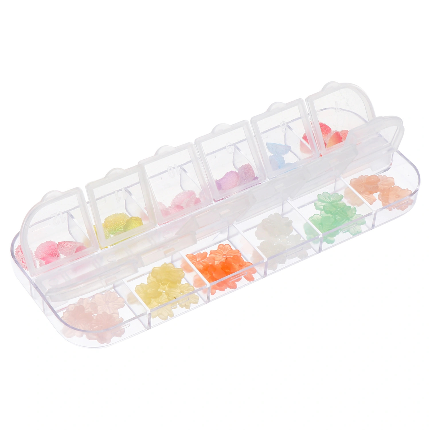 1 Box Nail Charm Flower and Heart Nail Art Decal Manicure Art Charm Decoration