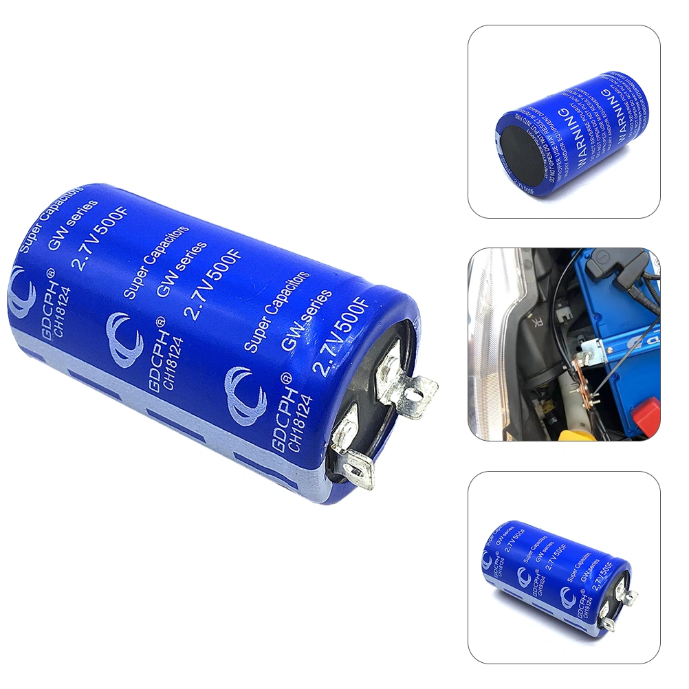 Durable Automotive Super Farad Capacitor 2.7V 500F Car Rectifier Accessories