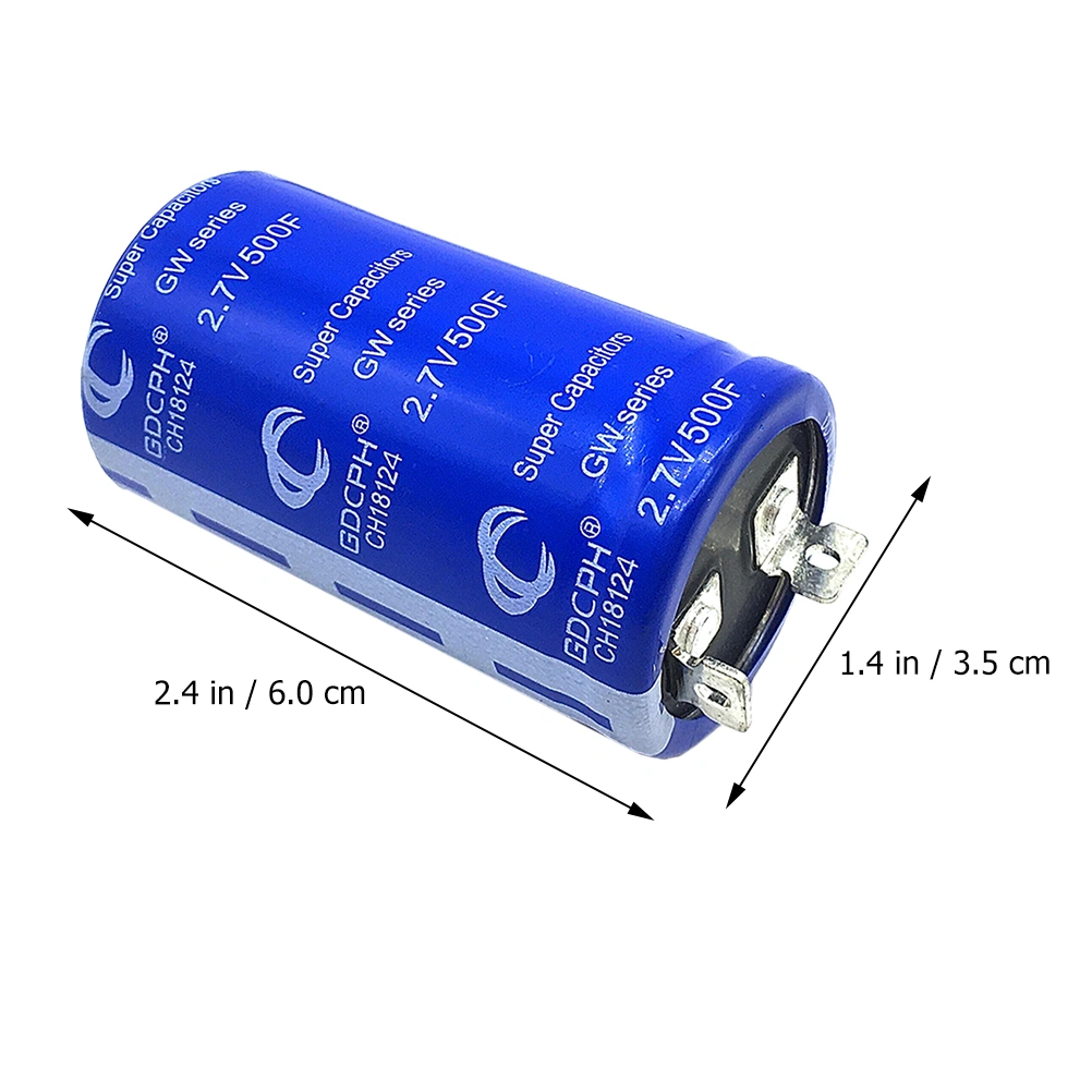 Durable Automotive Super Farad Capacitor 2.7V 500F Car Rectifier Accessories