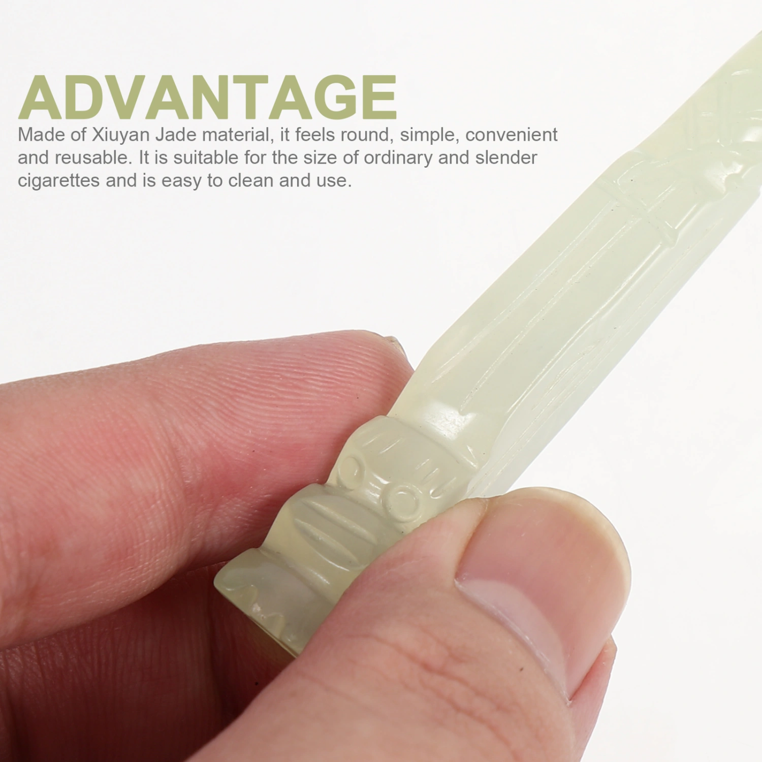 1pc Portable Cigarette Holder Tobacco Pipe Replacement Nozzle (Light Green)