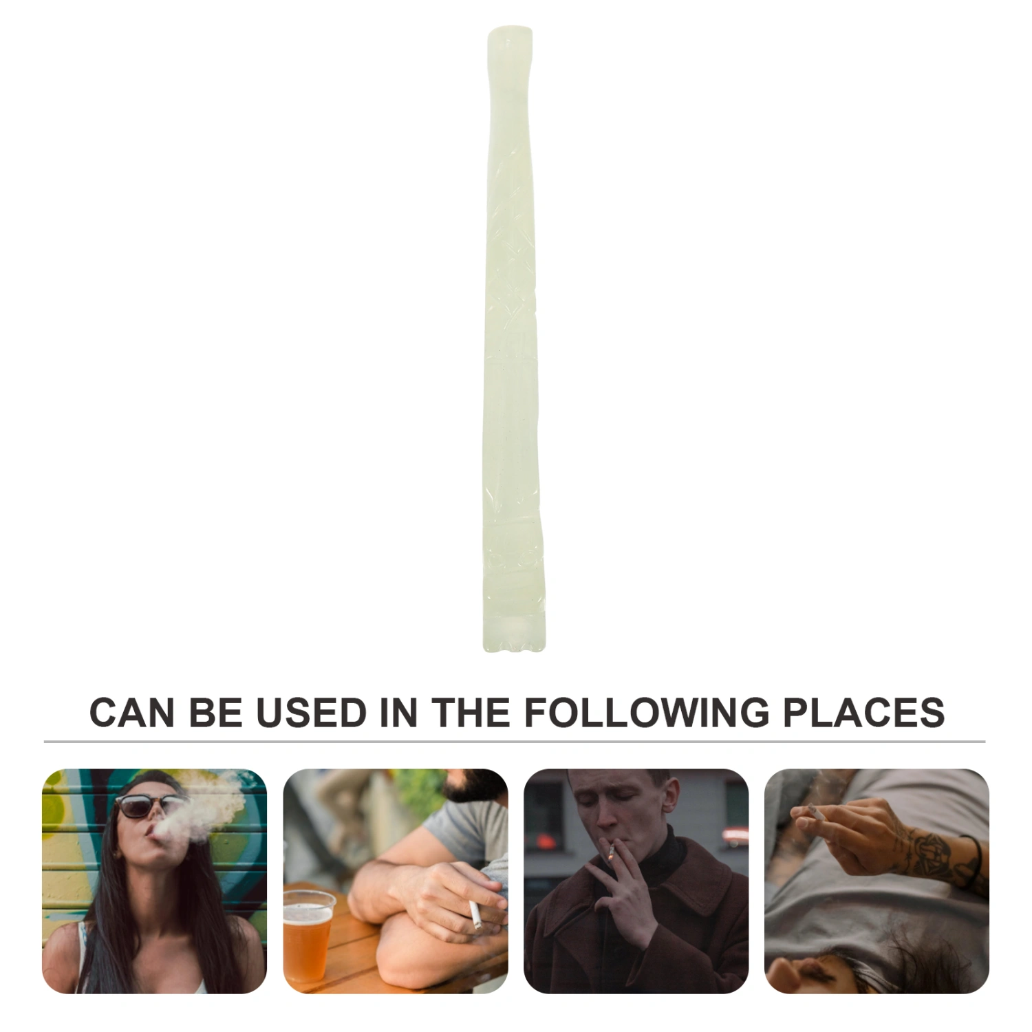 1pc Portable Cigarette Holder Tobacco Pipe Replacement Nozzle (Light Green)