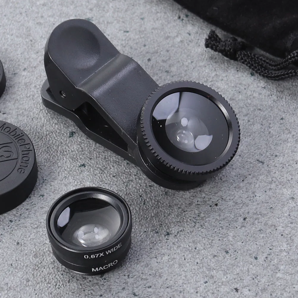 2PCS Lens Universal Mobile Phone Lens Super Wide Angle Lens Macro Lens