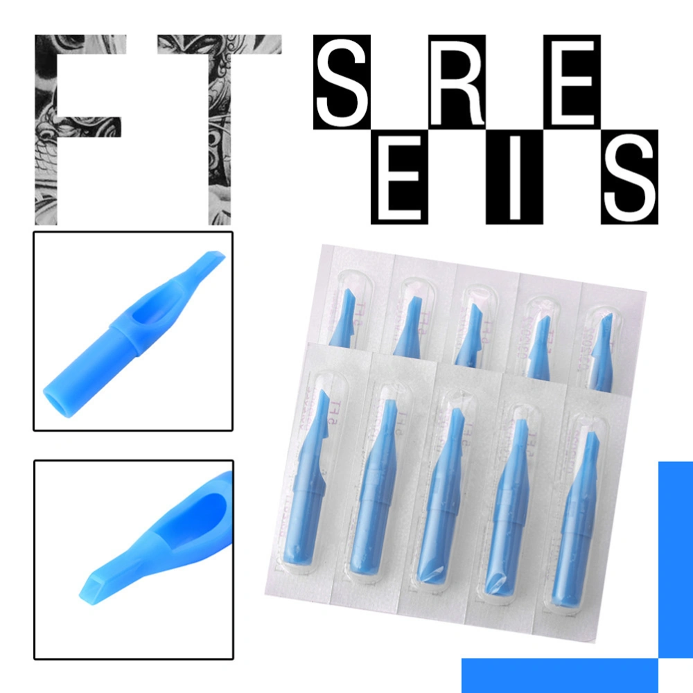 50pcs Mixed Disposable Nozzle Tip Professional Disinfection Needle Mouth (Blue)