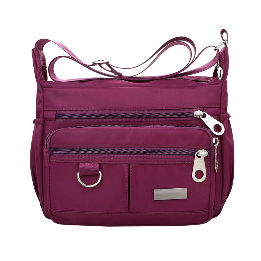 Waterproof Oxford Cloth Mother Handbag Casual Shoulder Bag Crossbody Bag Large Capacity Shoulder Tote Travel Bag for Ladies (Purple)