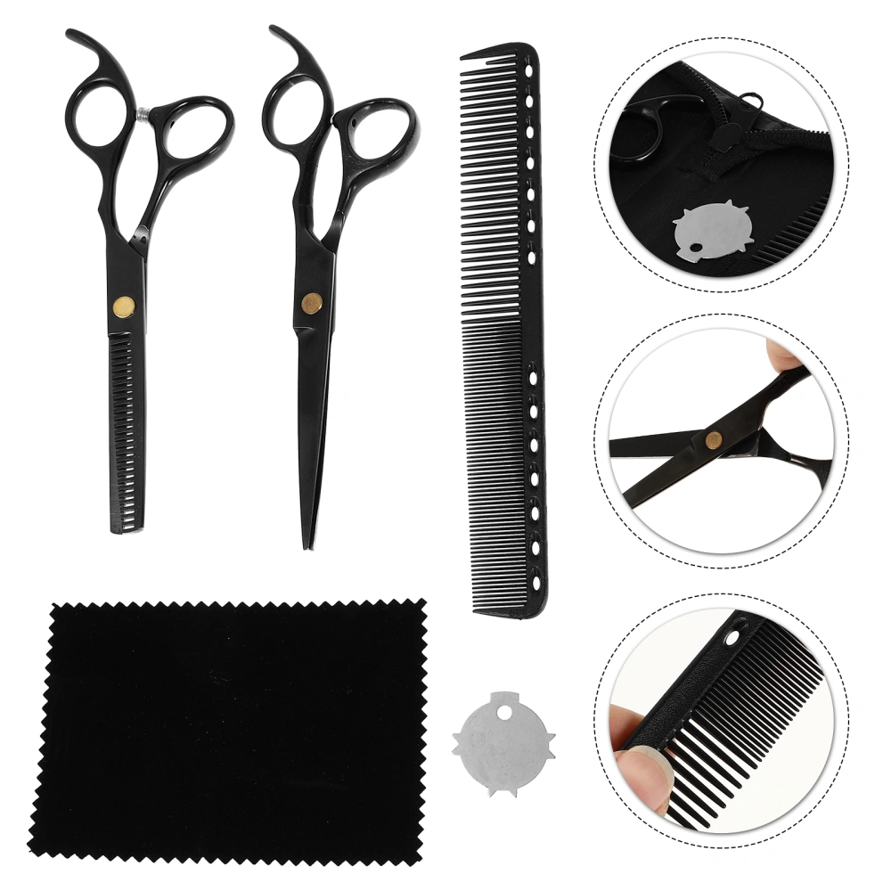 1 Set Professional Hair Cutting Scissors Stainless Steel Trimming Scissors Kit