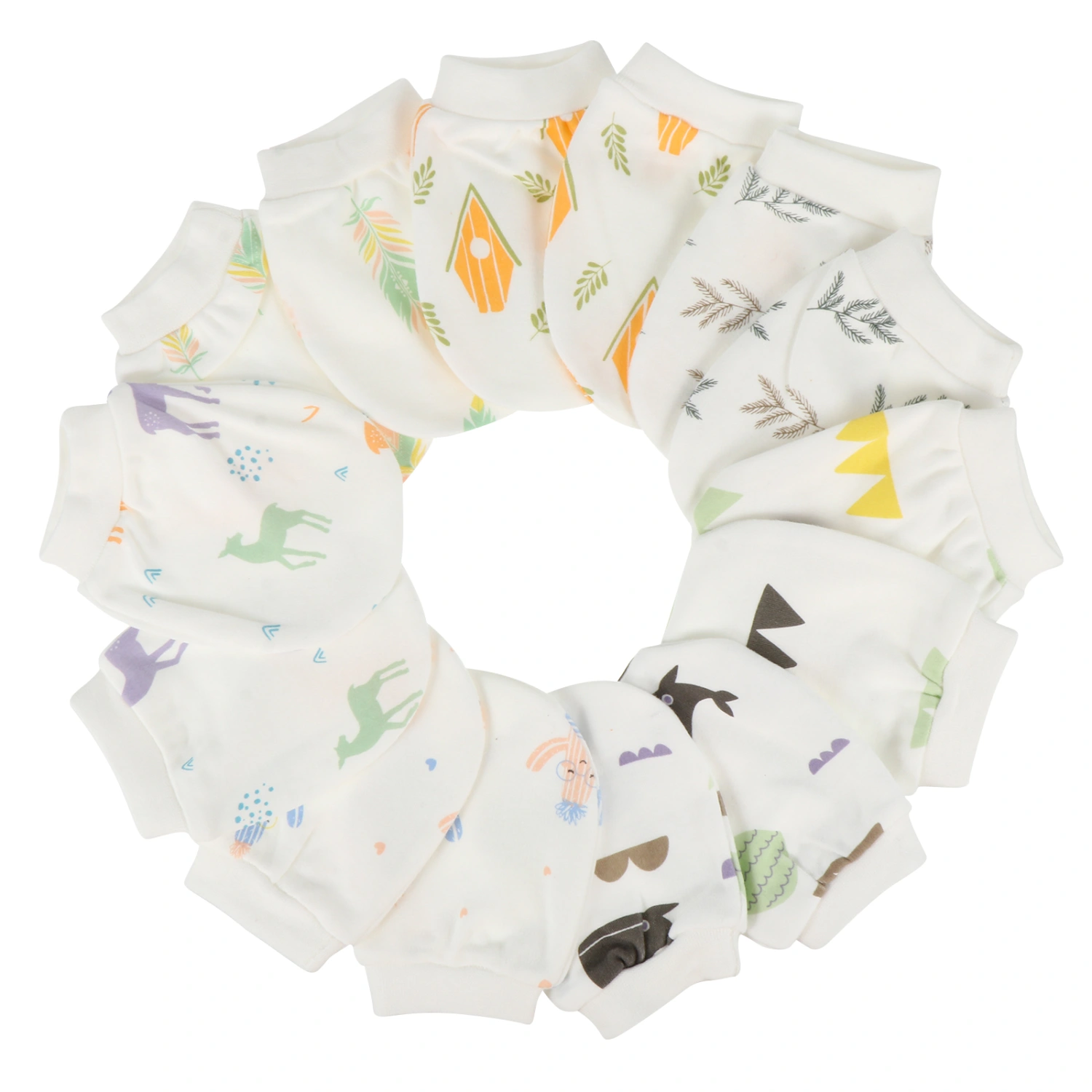 7 Pairs Baby Anti-scratch Face Mittens Cotton Infant Gloves No Scratch Gloves
