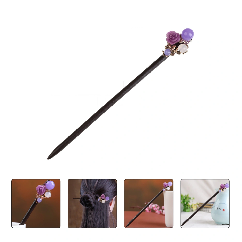 Retro Flower Hairpin Delicate Folk-custom Hair Stick Antique Style Headdress