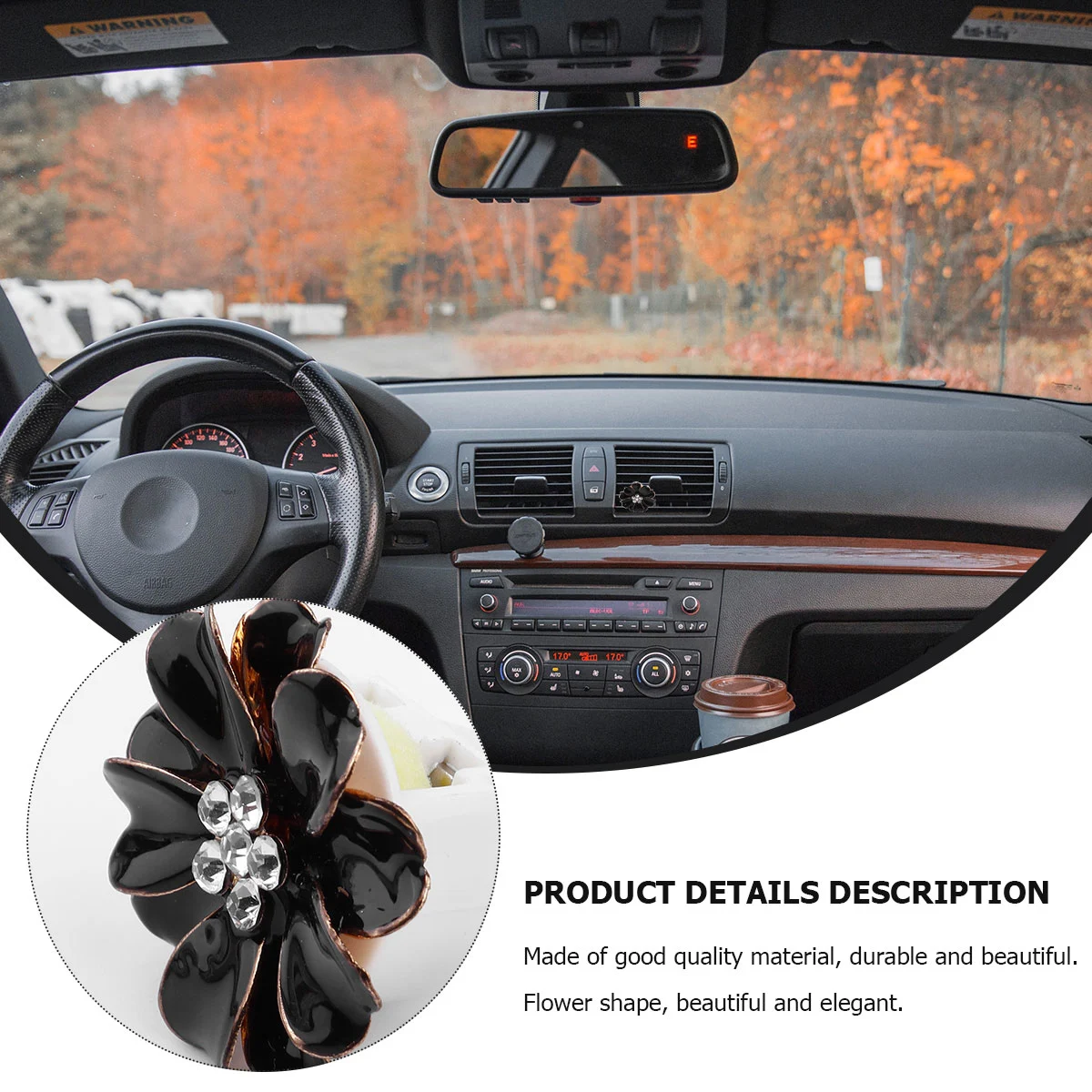 3 Pcs Flowers Car Accessories Car Vent Accessories Air Freshener Clips