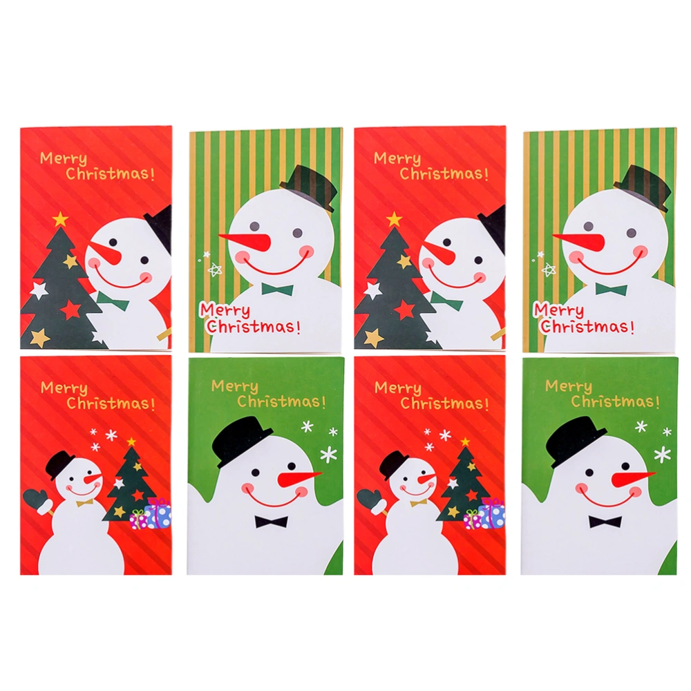 48pcs Pocket Organizer Cartoon Notebook Christmas Themed Lovely Notebook for Children Christmas Snowman Design (Random Style)