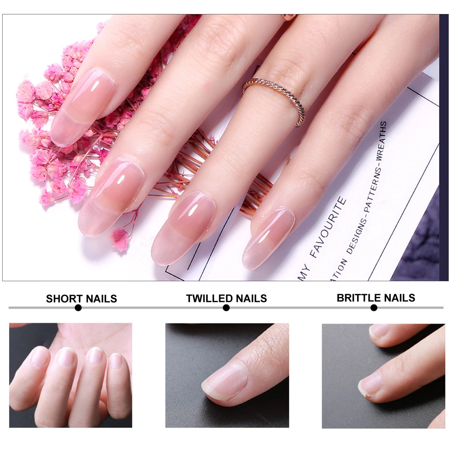 120pcs/Box Long Fake Nails Clear Plastic Nails Full Cover Artificial Nails