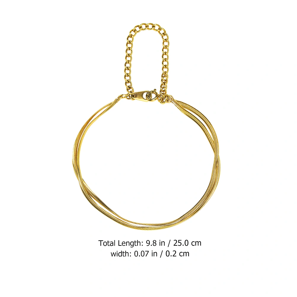 Stainless Steel Bracelets Snake Chain Layered Bracelets Women's Ankle Bracelet
