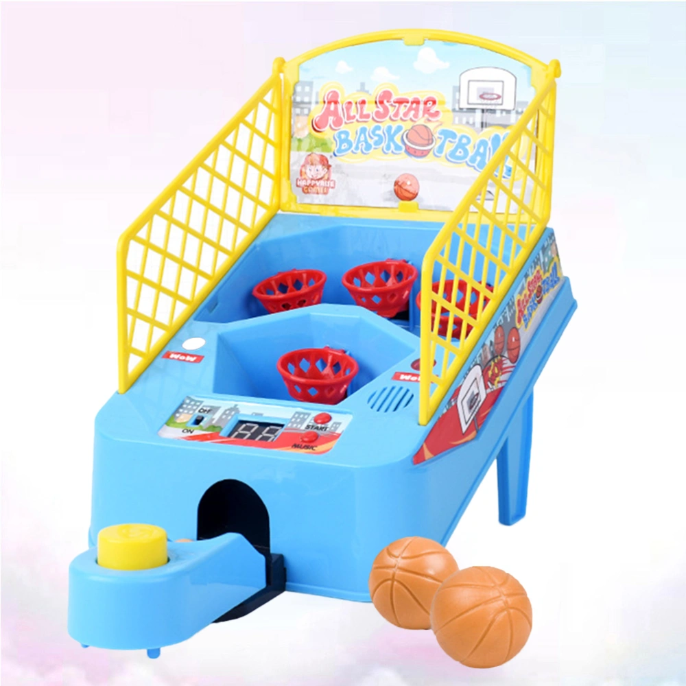 Educational Toys Finger Catapult Basketball Court Play Game Toy Table Shooting Machine Shooting Board Game Puzzle Electric Toys Toy for Children (No Battery)