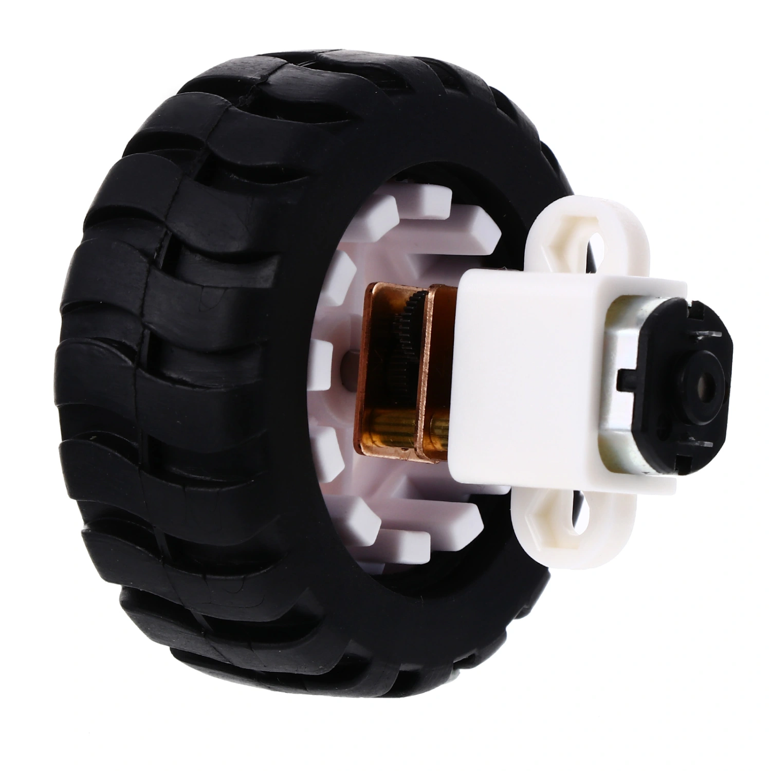 1 Set Micro Speeds Reduction Motor Mini Gear Box Motor with Rubber Tire