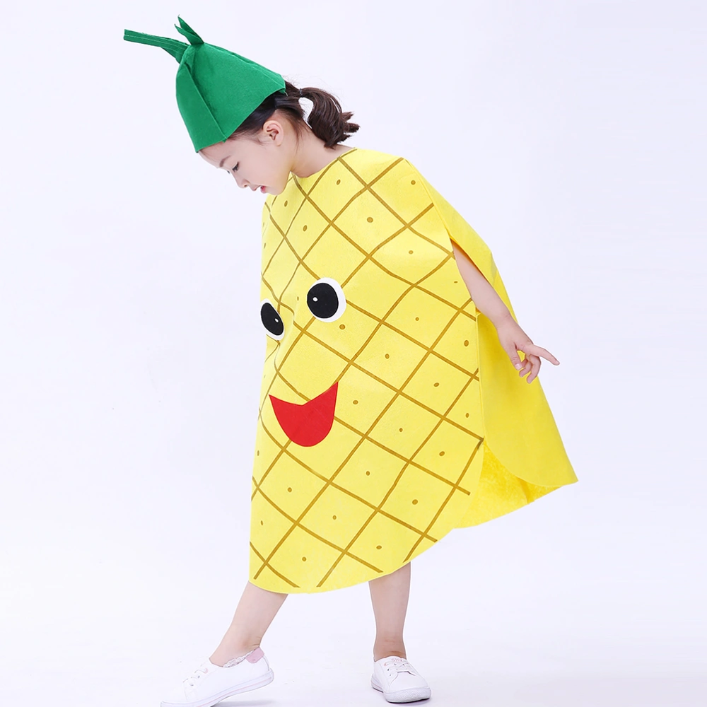 1Pc Children Fruit Vegetable Design Costume Creative Funny Cosplay Performace Costume Kids Party Fashion Show Prop (Pineapple Shape)