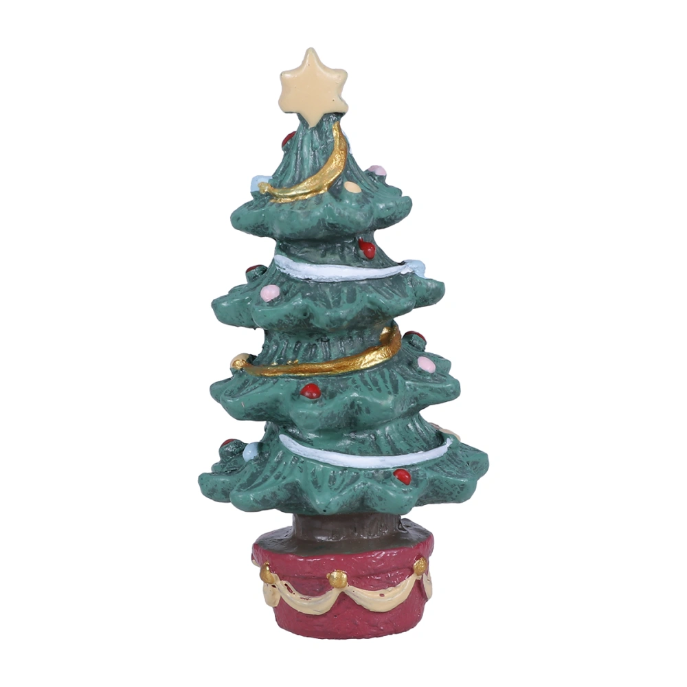 Christmas Resin Ornament Creative Mini Christmas Tree Craft Ornament Miniature Desktop Decoration