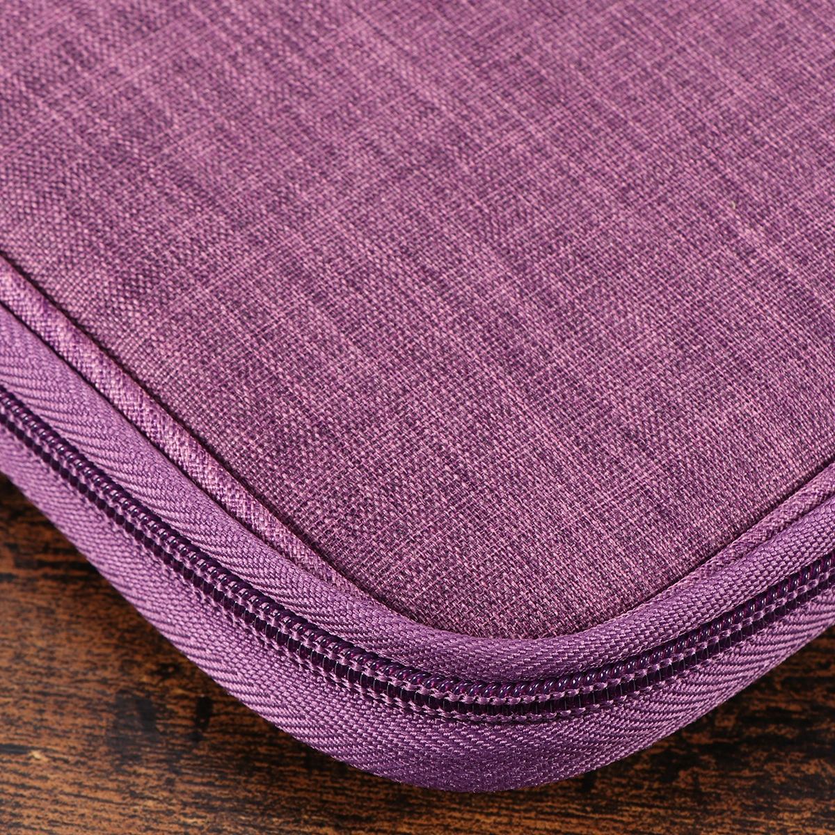 Multi-function Digital Storage Bag Large Capacity USB Cable Earphone Power Bank Storage Pouch Portable Digital Holder (Purple)