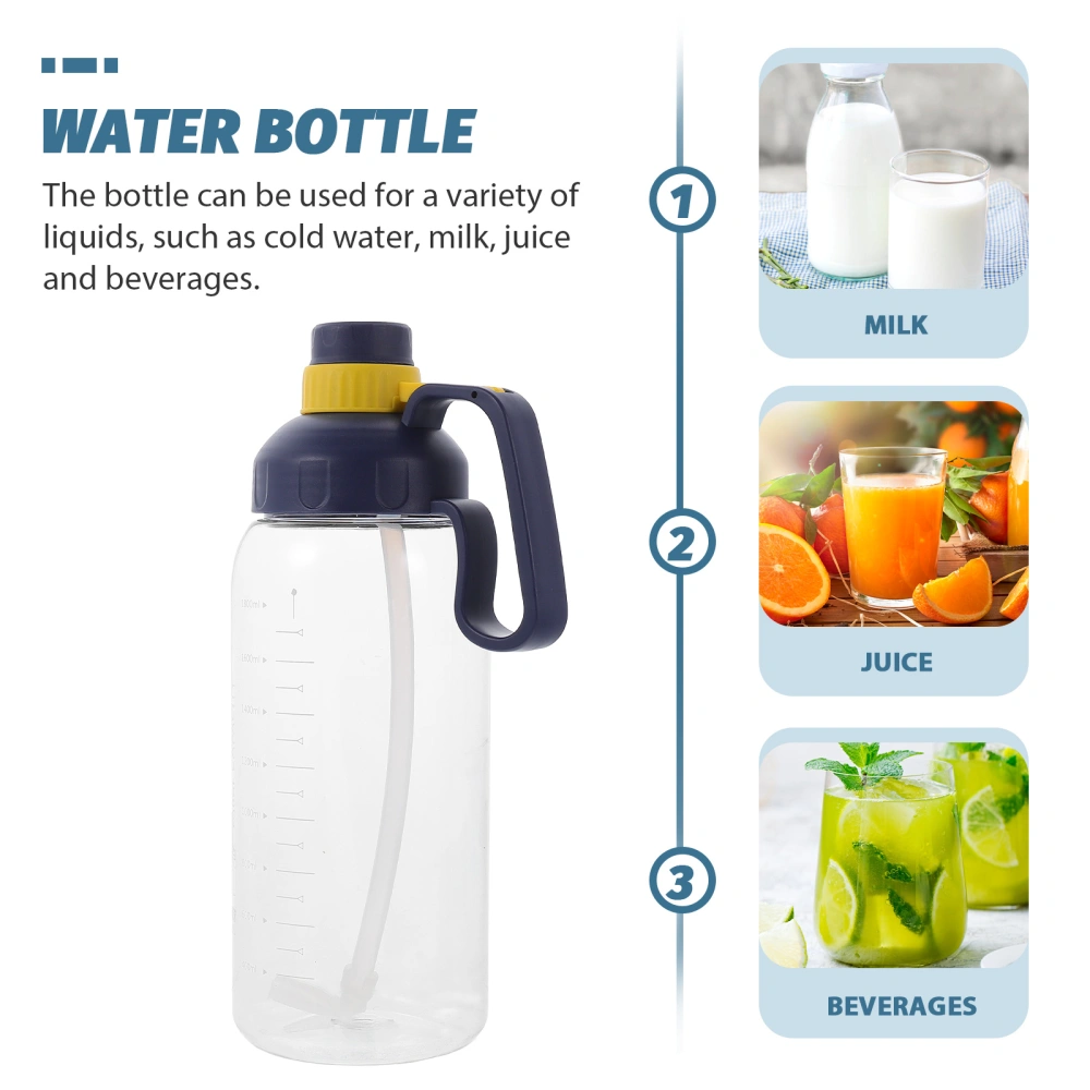 Large Capacity Water Bottle with Scale Fitness Water Container Portable Water Jug